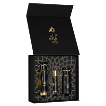 Lattafa Teriaq Intense Gift Set ? 100ml Eau de Parfum, 12ml Travel Perfume & 50ml Hair Mist | Sweet Smoky Spicy Arabic Fragrance