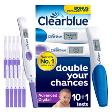 Clearblue Digital Ovulation and Pregnancy Test - Double Your Chances of Getting Pregnant. 10 Advanced Digital Ovulation Tests and 1 Pregnancy Test