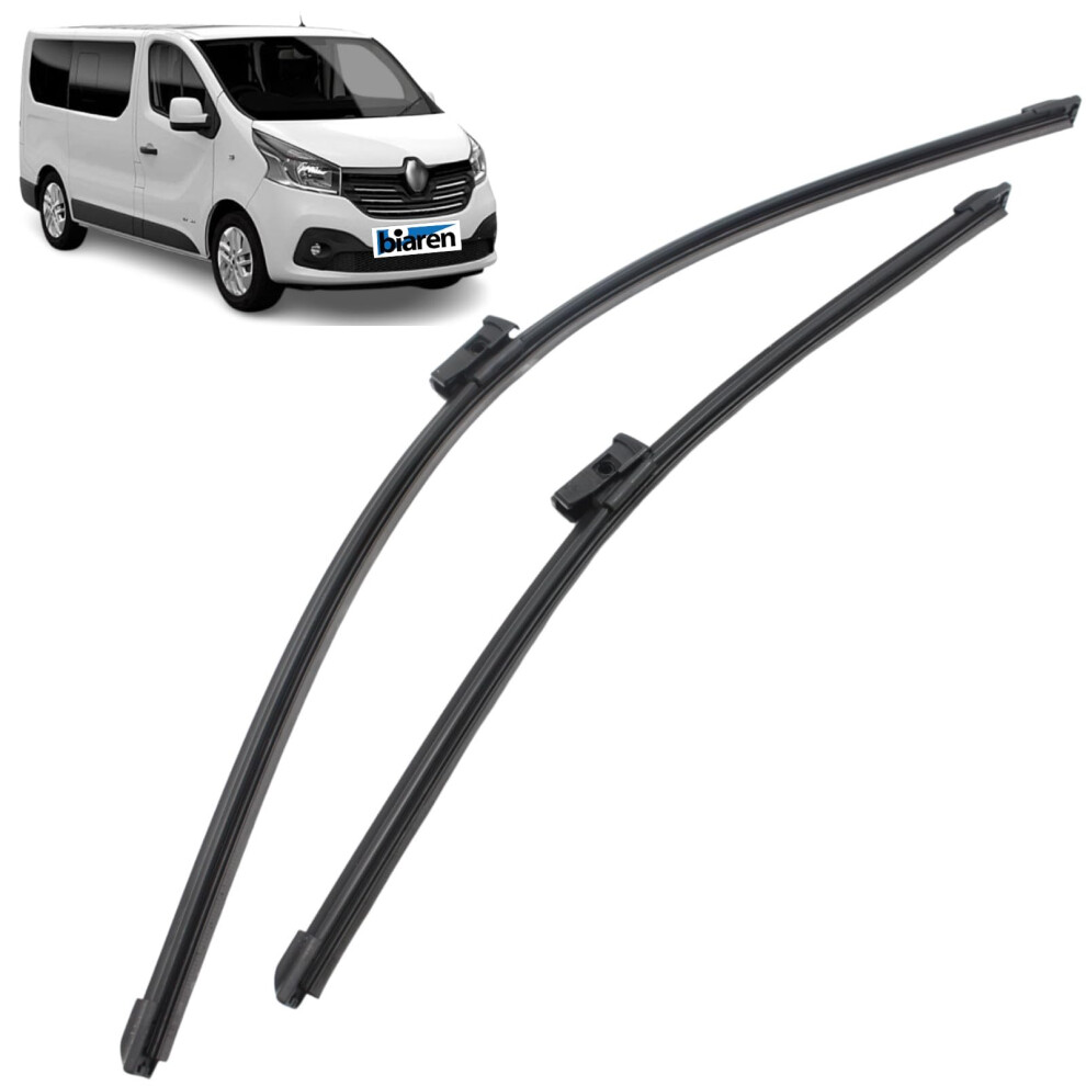 Biaren Front Windscreen Wiper Blade For) Ford Mondeo (2007-2014) Renault Trafic (2014 Onwards) Vauxhall Vivaro (2014-2018) Nissan Nv300 (2016-2020 ? 759618402781