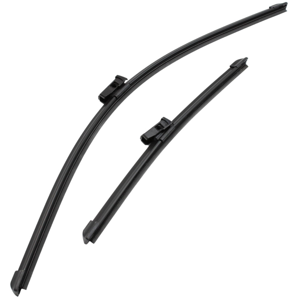 Biaren Front Windscreen Wiper Blade For Fiat Abarth 500 500C (2007 Onwards) Ford Ka Mk2 (2010-2016) Renault Zoe (2013 Onwards) - 24" & 14" 759618403078