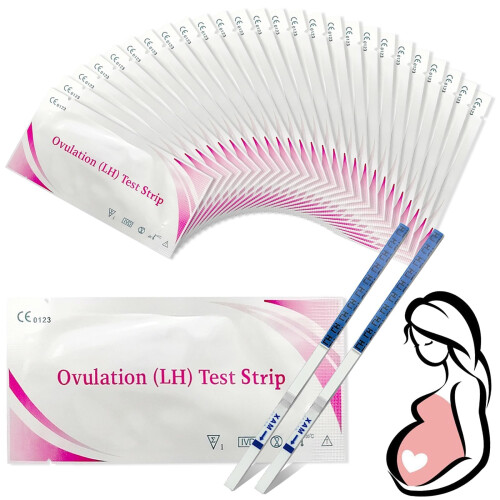 50 Pieces Ovulation Test Strips,Ovulation Predictor,Highly Sensitive 25miu/ml Test,Track Ovulations Tests,Fast and Accurate Results