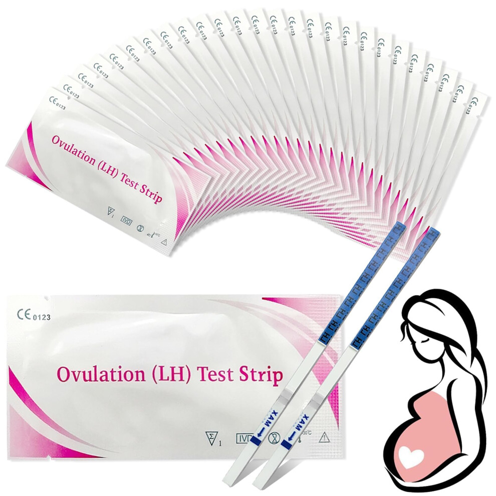 Yagaspantery 50 Pieces Ovulation Test Strips,Ovulation Predictor,Highly Sensitive 25Miu/Ml Test,Track Ovulations Tests,Fast And Accurate Results
