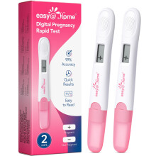 Easy@Home Digital Pregnancy Test 2 Pack ? Early Detection Midstream hCG Tests with Clear Digital Display ? Easy and Reliable At-Home Use