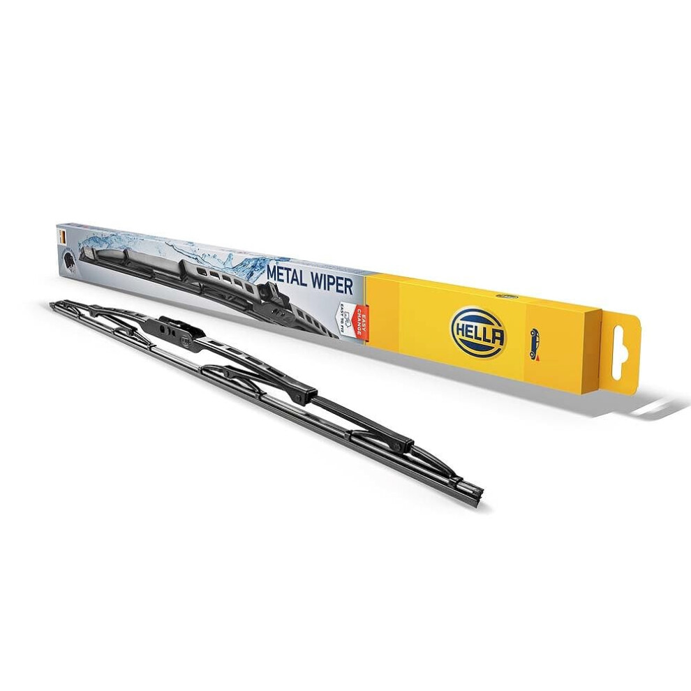 HELLA 9XW 190 253-201 Metal Wiper Wiper Blade - WPR20 - Bracket Wiper Blade - for Right-Hand Drive Vehicles - 20 Inch - 500 mm - Front - Quantity: 1