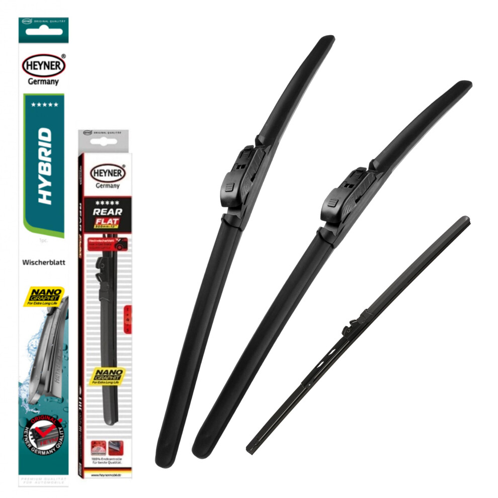 Heyner Wiper Blades Fits: Seat Ibiza Hatchback 2012-2017 Full Set Hybrid Wipers Hh2416tl15hrf 5055668271069