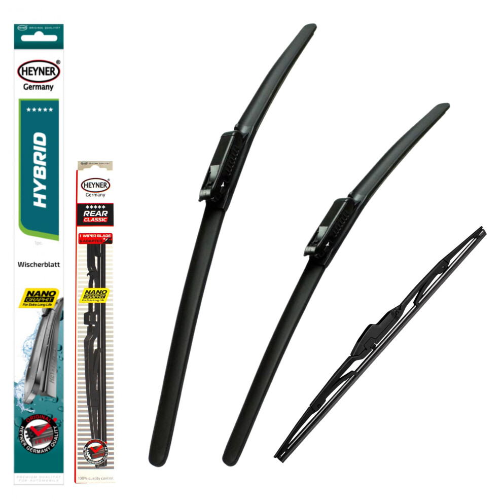 Heyner Fits: Dacia Sandero Stepway 2015-2020 Hybrid Wiper Blades Front Rear Hh2220bl12hrc 5055668289545