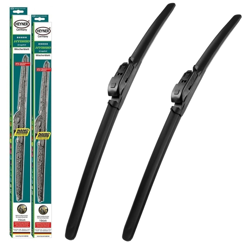 Heyner Wipers Fits Vw Passat Models 2005 To 2011 Hybrid Windscreen Wiper Blades 24"19" Front Replacement Set Hh2419tl 5055668221071