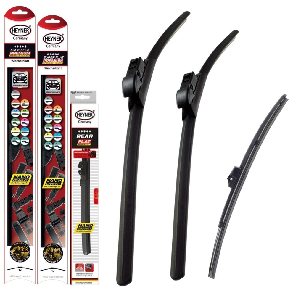 Heyner Germany Fits Audi Q5 2017-On Premium Super Flat Wiper Blades Hsf24"20"St15?Hrf 5056151117970