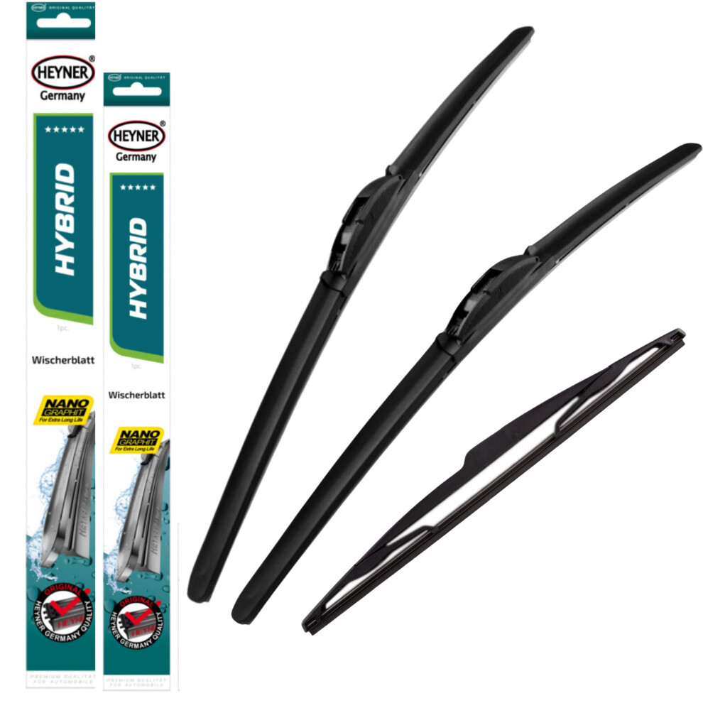 Heyner Wipers Fits: Lexus Ct200h 2010-Onwards Full Set Of 3 Wiper Blades Hybrid Hh2618h8a 5056151175826