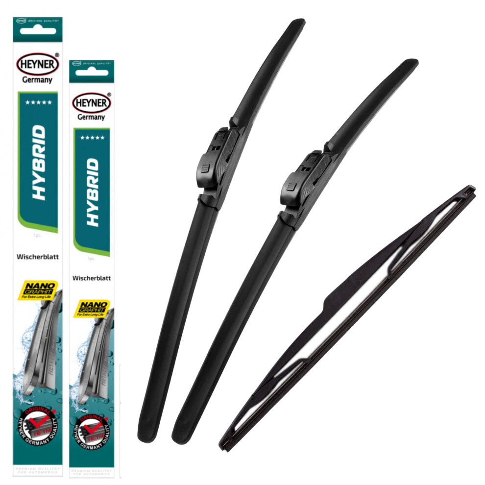 Heyner Fits: Seat Ibiza 2008-2011 Full Set Hybrid Wiper Blades Front Rear Hh2416tl13a3 5056151121458