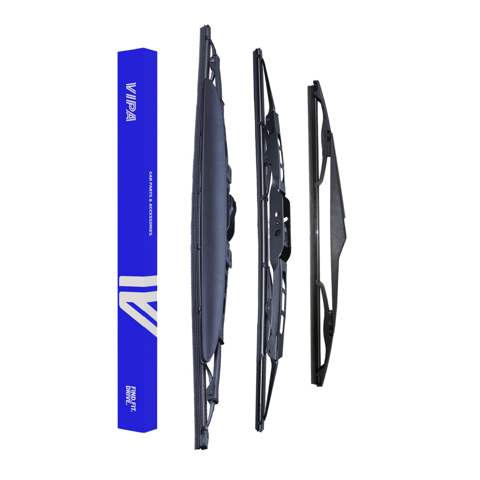 Vipa Car Parts Premium Wiper Blade Set | Fits: Hyundai I10 Hatchback (Dec 2007 To Dec 2013) | All-Weather Performance | Durable, Streak-Free 5056162281998