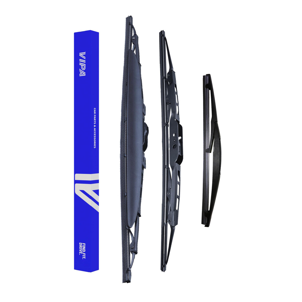 Vipa Car Parts Premium Wiper Blade Set | Fits: Suzuki Sx4 Hatchback (Jun 2006 To Nov 2015) | All-Weather Performance | Durable, Streak-Free Windshield 5056162284753