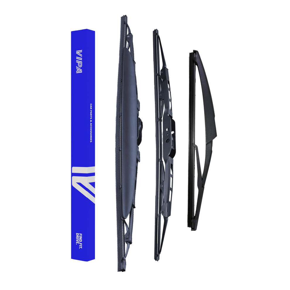 Vipa Car Parts Premium Wiper Blade Set | Fits: Kia Picanto Sa Hatchback (Apr 2004 To Apr 2011) | All-Weather Performance | Durable, Streak-Free 5056162282087