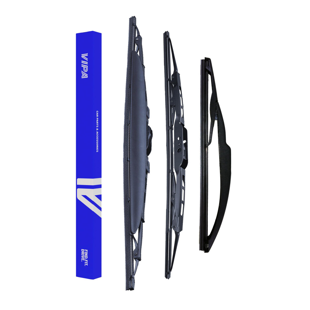Vipa Car Parts Premium Wiper Blade Set | Fits: Nissan Pixo Hatchback (Jun 2009 To Apr 2014) | All-Weather Performance | Durable, Streak-Free 5056162282360