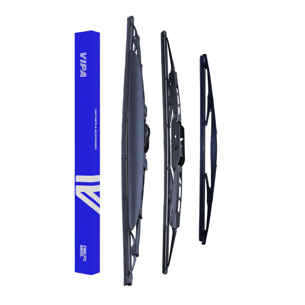 Vipa Car Parts Premium Wiper Blade Set | Fits: Mazda 2 Hatchback (Oct 2007 To Jun 2015) | All-Weather Performance | Durable, Streak-Free Windshield 5056162283206