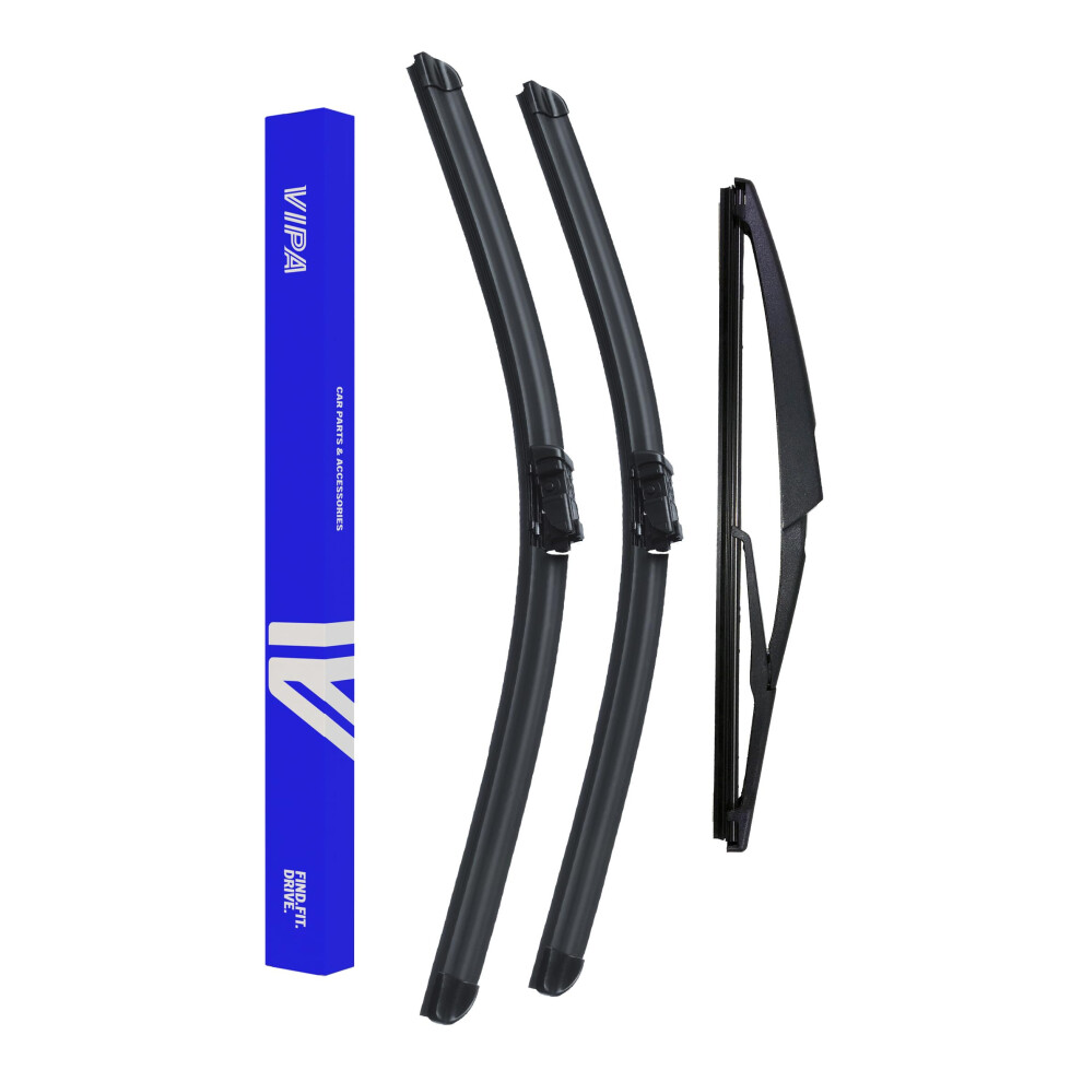 Vipa Car Parts Premium Wiper Blade Set | Fits: Ford S-Max Mpv (Feb 2009 To Dec 2014) | All-Weather Performance | Durable, Streak-Free Windshield 5056162287792