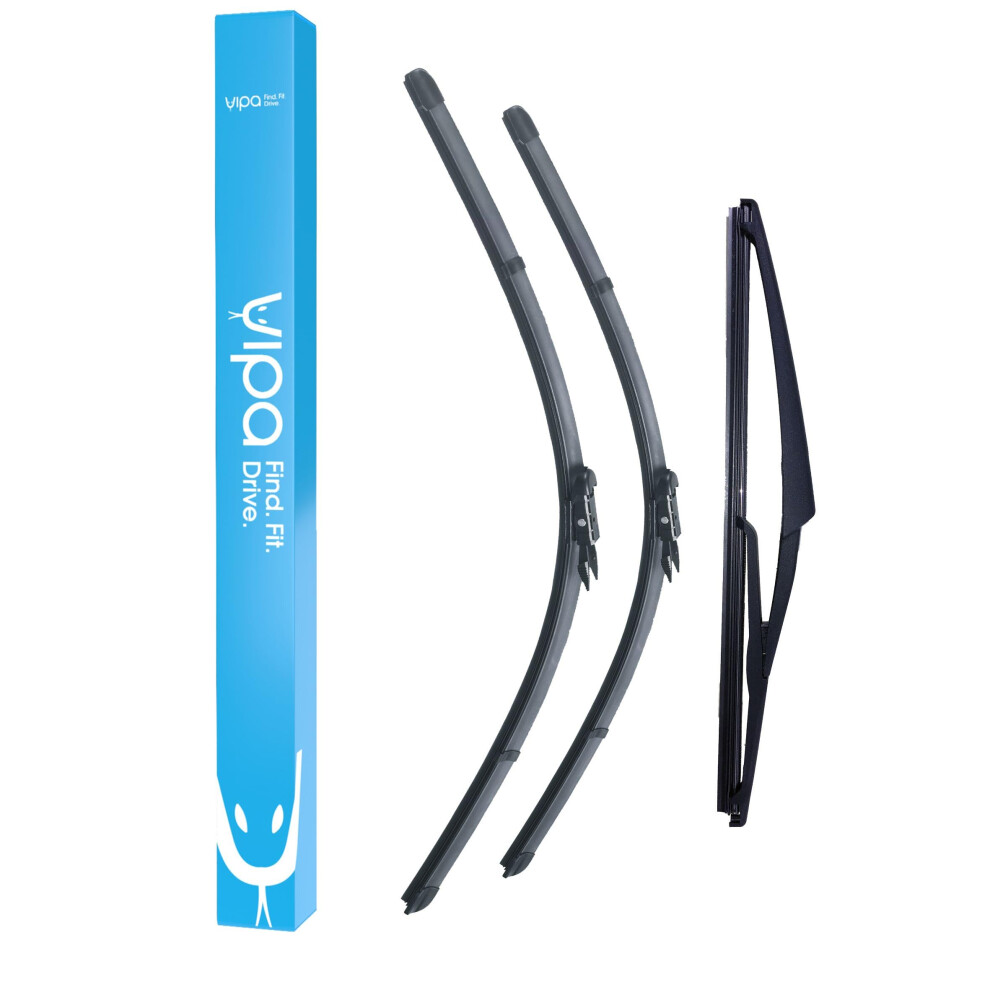 Vipa Wiper Blade Set Fits: Mercedes-Benz A-Class W169 Hatchback Feb 2005 To Mar 2013 - Easy Fit Video Tutorial 5056162286146
