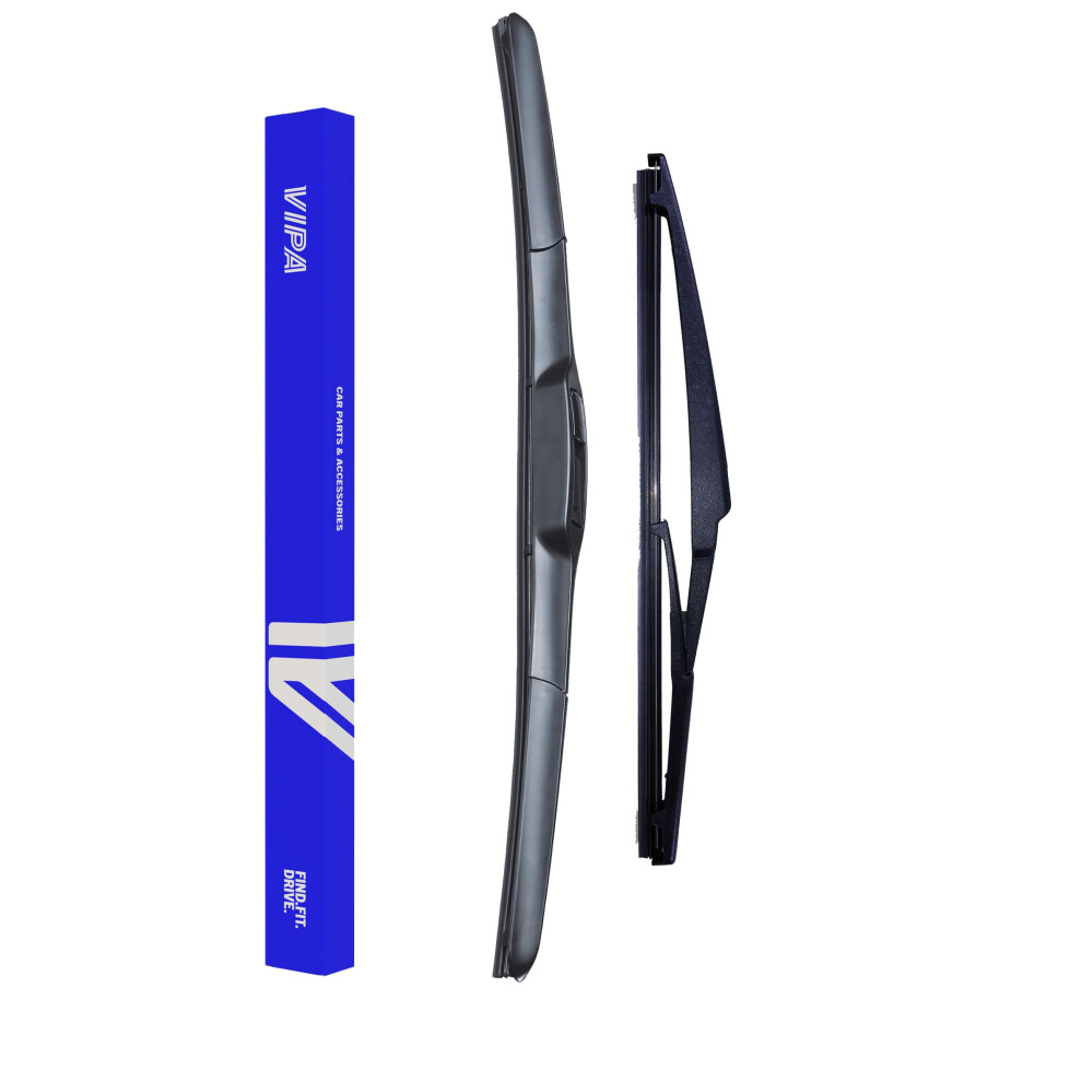 Vipa Car Parts Premium Wiper Blade Set | Fits: Toyota Yaris/Vitz Mk3 Hatchback (Jul 2011 To Jun 2020) | All-Weather Performance | Durable, Streak-Free 5056162285446