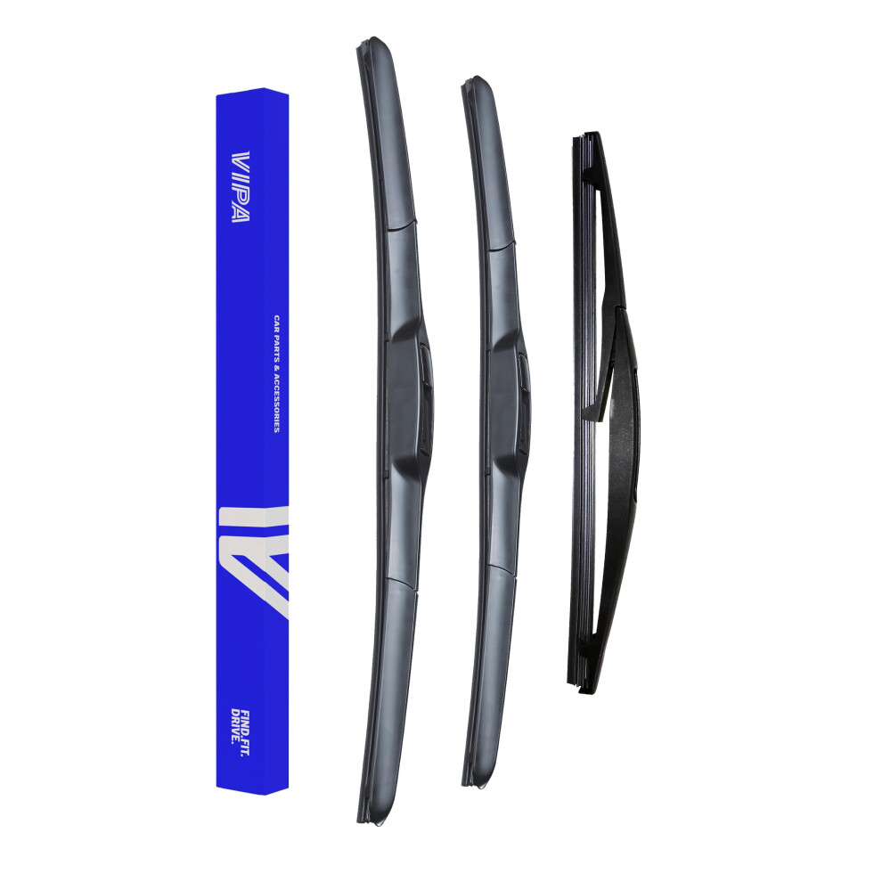 Vipa Car Parts Premium Wiper Blade Set | Fits: Mitsubishi Asx Van Van (Jun 2010 To Nov 2020) | All-Weather Performance | Durable, Streak-Free 5056162284142
