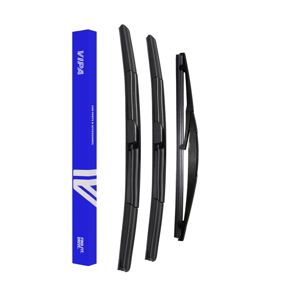 Vipa Car Parts Premium Wiper Blade Set | Fits: Nissan Leaf Hatchback (Nov 2010 To Sep 2018) | All-Weather Performance | Durable, Streak-Free 5056162285088