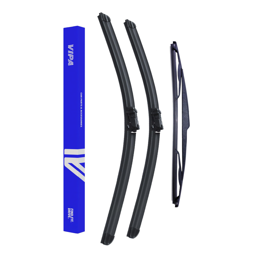 Vipa Car Parts Premium Wiper Blade Set | Fits: Citroen C4 Grand Picasso Mpv (Jan 2014 To Nov 2018) | All-Weather Performance | Durable, Streak-Free 5056162289383