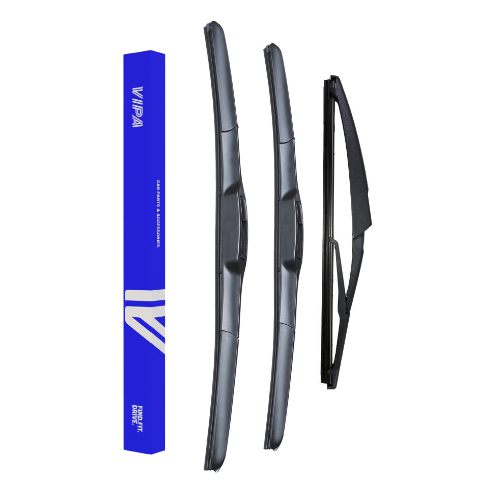 Vipa Car Parts Premium Wiper Blade Set | Fits: Kia Sorento Suv (Jan 2015 Onwards) | All-Weather Performance | Durable, Streak-Free Windshield Wipers | 5056162285019