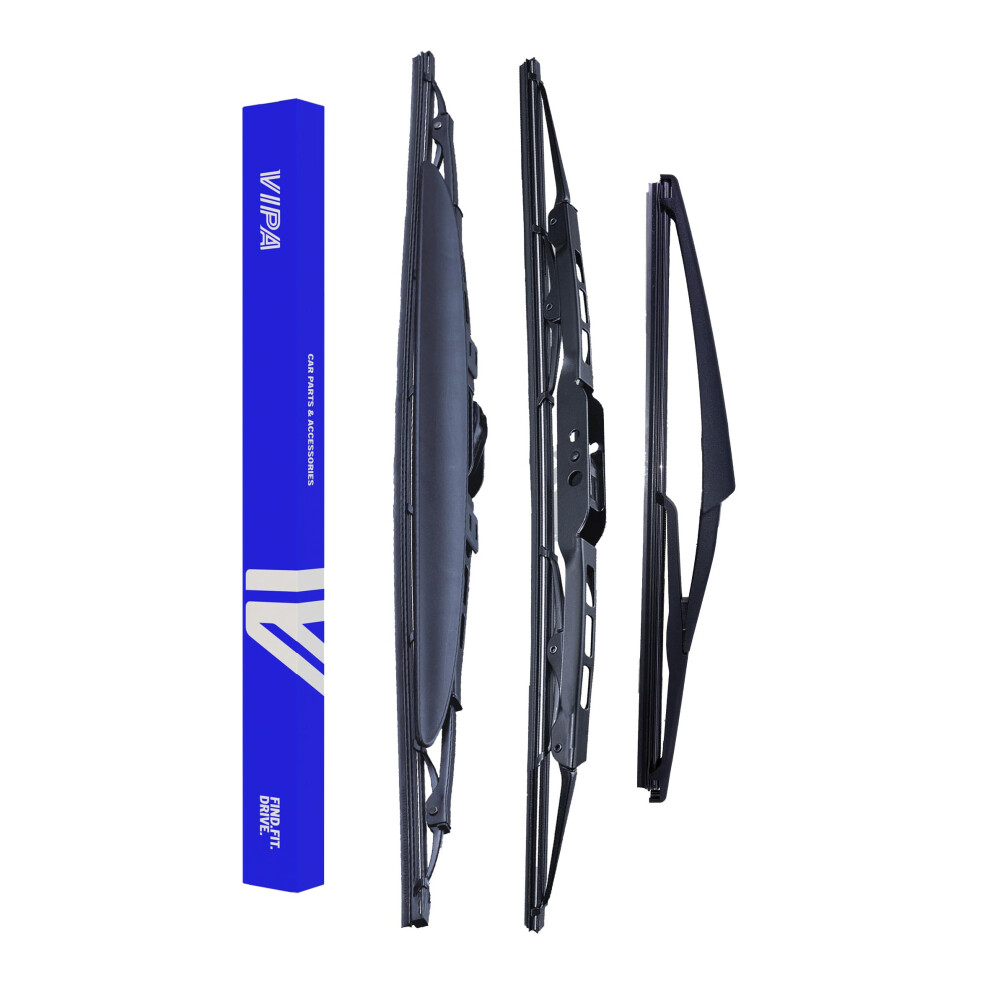 Vipa Car Parts Premium Wiper Blade Set | Fits: Renault Clio Hatchback (Sep 1998 To Apr 2005) | All-Weather Performance | Durable, Streak-Free 5056162280878
