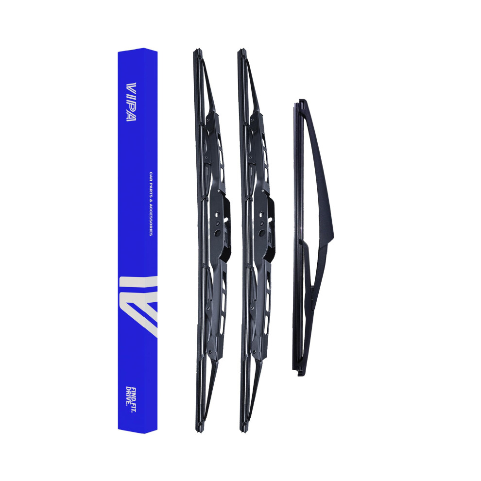 Vipa Car Parts Premium Wiper Blade Set | Fits: Jeep Wrangler Suv (Apr 2007 Onwards) | All-Weather Performance | Durable, Streak-Free Windshield Wipers 5056162275881