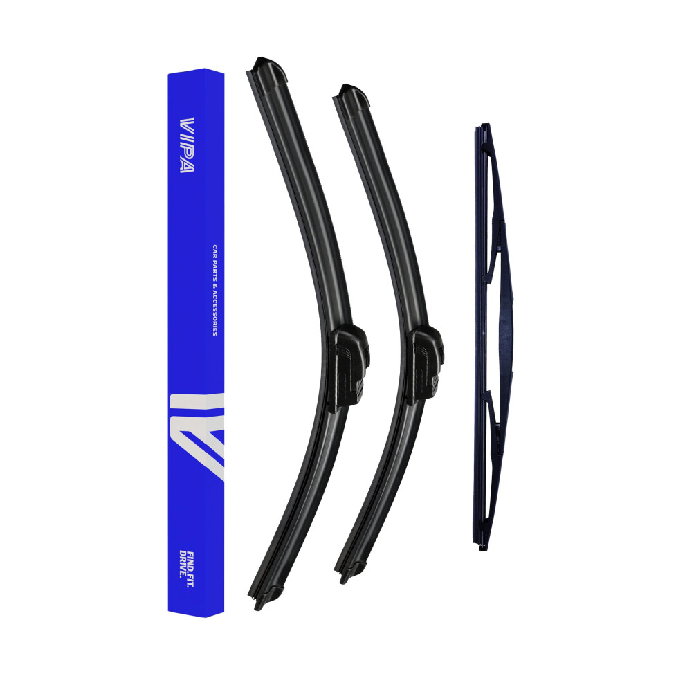 Vipa Car Parts Premium Wiper Blade Set | Fits: Honda Jazz Mk4 Hatchback (Sep 2015 To Nov 2020) | All-Weather Performance | Durable, Streak-Free 5056162284524