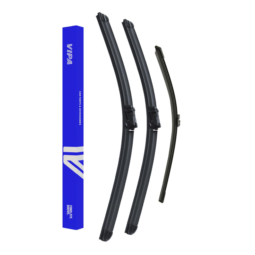 Vipa Car Parts Premium Wiper Blade Set | Fits: Ford Ka+ Hatchback (Apr 2016 To Apr 2020) | All-Weather Performance | Durable, Streak-Free Windshield 5056162285842