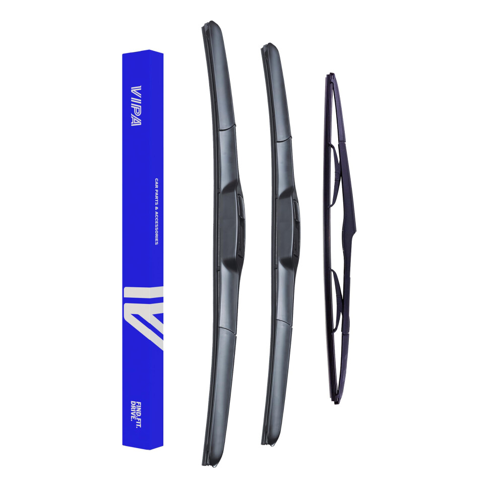 Vipa Car Parts Premium Wiper Blade Set | Fits: Ssangyong Korando Suv (Nov 2010 To Apr 2018) | All-Weather Performance | Durable, Streak-Free 5056162284234