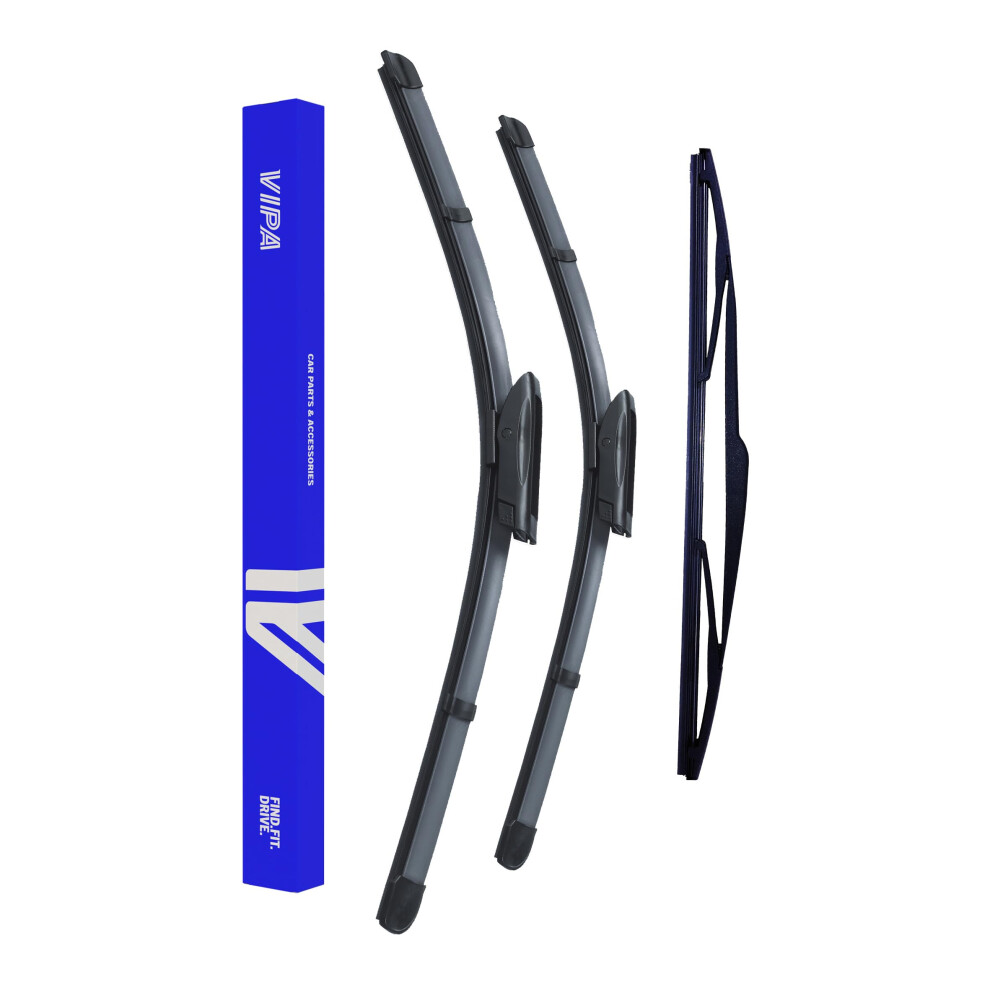 Vipa Car Parts Premium Wiper Blade Set | Fits: Renault Megane Coupe (Nov 2008 To Apr 2017) | All-Weather Performance | Durable, Streak-Free Windshield 5056162287075