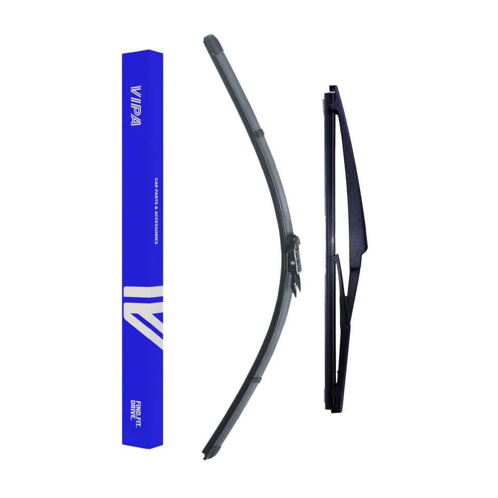 Vipa Car Parts Premium Wiper Blade Set | Fits: Citroen C1 Hatchback (Apr 2014 To Apr 2019) | All-Weather Performance | Durable, Streak-Free Windshield 5056162287389