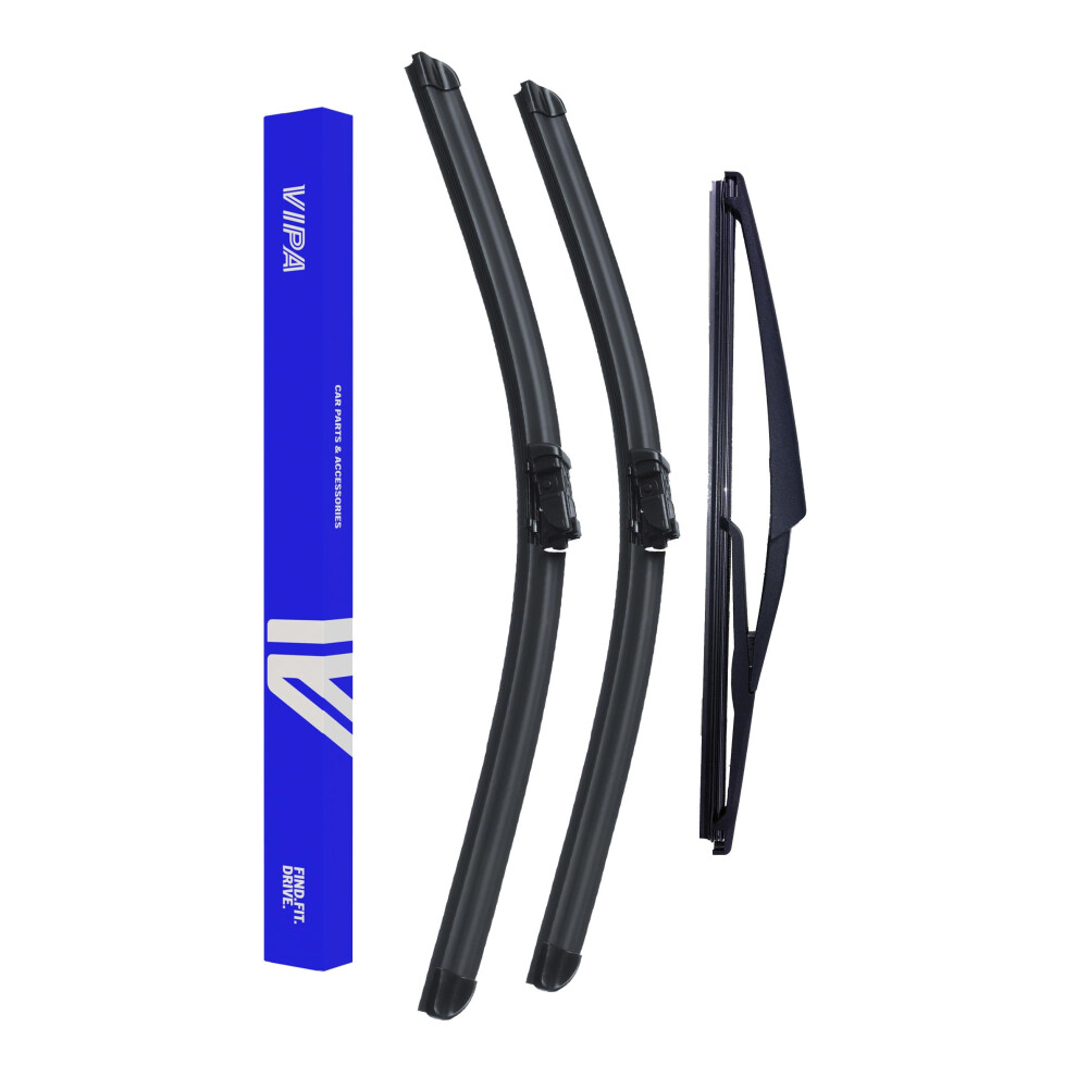 Vipa Car Parts Premium Wiper Blade Set | Fits: Peugeot 2008 Estate (Nov 2019 Onwards) | All-Weather Performance | Durable, Streak-Free Windshield 5060121753655