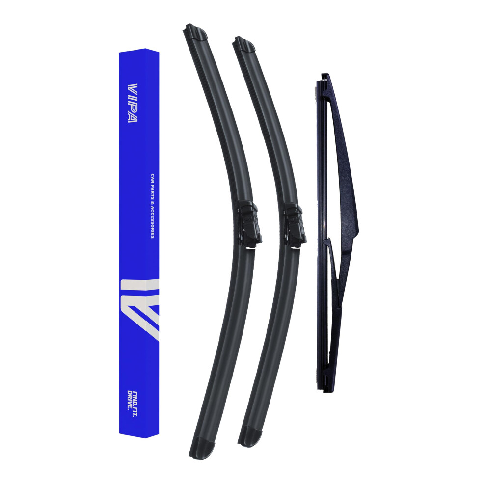 Vipa Car Parts Premium Wiper Blade Set | Fits: Jaguar Xf Estate (Jun 2017 Onwards) | All-Weather Performance | Durable, Streak-Free Windshield Wipers 5060121751033