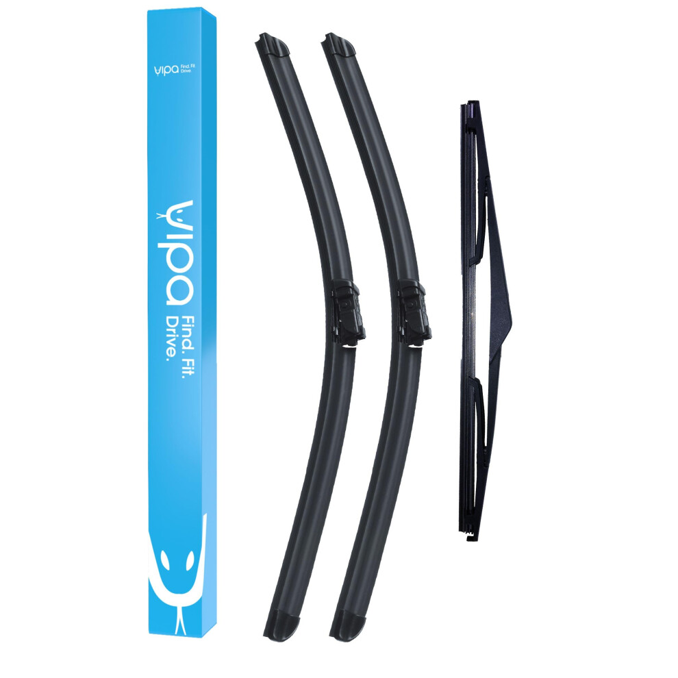 Vipa Wiper Blade Set Fits: Ford Focus Mk3 Hatchback Feb 2011 To Dec 2018 - Easy Fit Video Tutorial 5056162289185