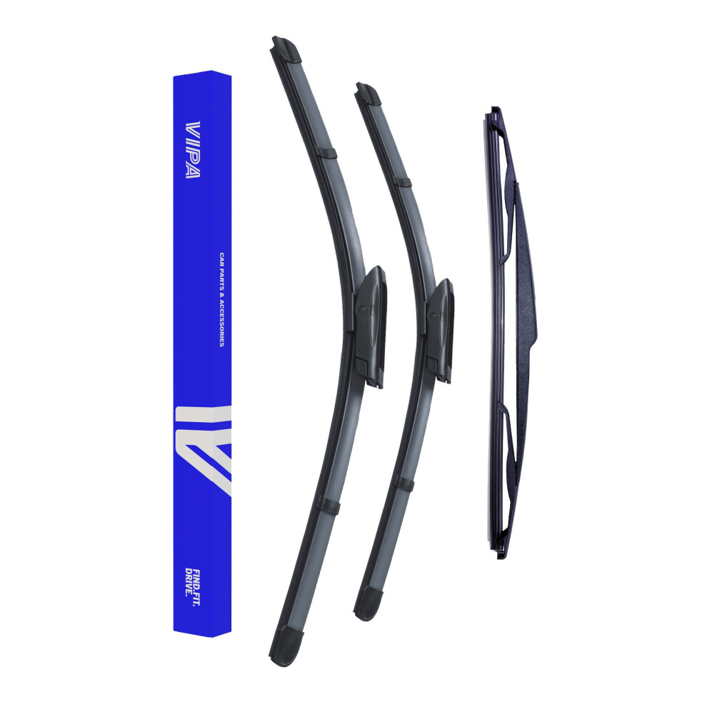 Vipa Car Parts Premium Wiper Blade Set | Fits: Renault Megane Estate (Nov 2008 To Apr 2016) | All-Weather Performance | Durable, Streak-Free 5056162287082