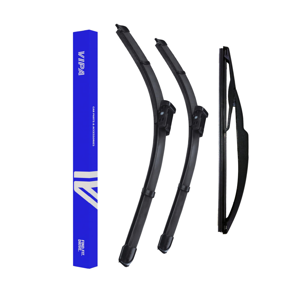 Vipa Car Parts Premium Wiper Blade Set | Fits: Vauxhall Crossland X/Crossland Suv (Jan 2021 Onwards) | All-Weather Performance | Durable, Streak-Free 5056651556828