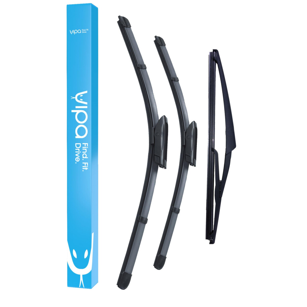 Vipa Wiper Blade Set Fits: Citroen C3 Mk2 Hatchback Jan 2010 To Aug 2016 - Easy Fit Video Tutorial 5056162288508