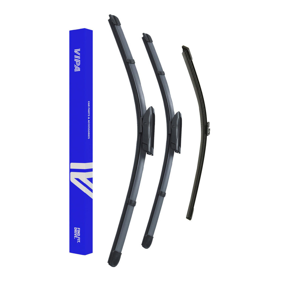 Vipa Car Parts Premium Wiper Blade Set | Fits: Renault Clio Mk4 Hatchback (Nov 2012 To Oct 2019) | All-Weather Performance | Durable, Streak-Free 5056162288621