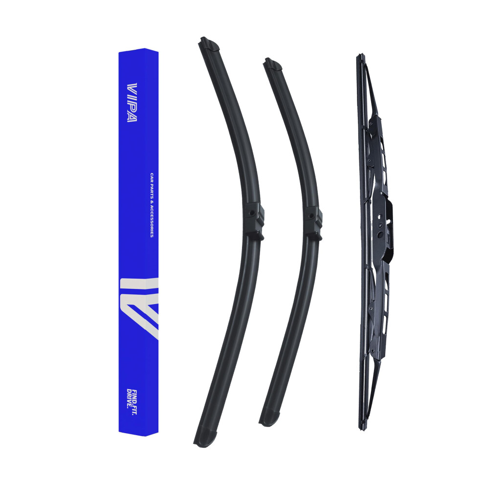 Vipa Car Parts Premium Wiper Blade Set | Fits: Ford C-Max Mk1 Mpv (Feb 2007 To Dec 2010) | All-Weather Performance | Durable, Streak-Free Windshield 5056162287235
