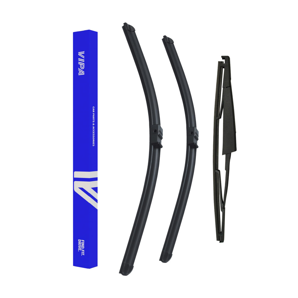 Vipa Car Parts Premium Wiper Blade Set | Fits: Peugeot 207 Hatchback (Feb 2006 To Mar 2013) | All-Weather Performance | Durable, Streak-Free 5056162287280