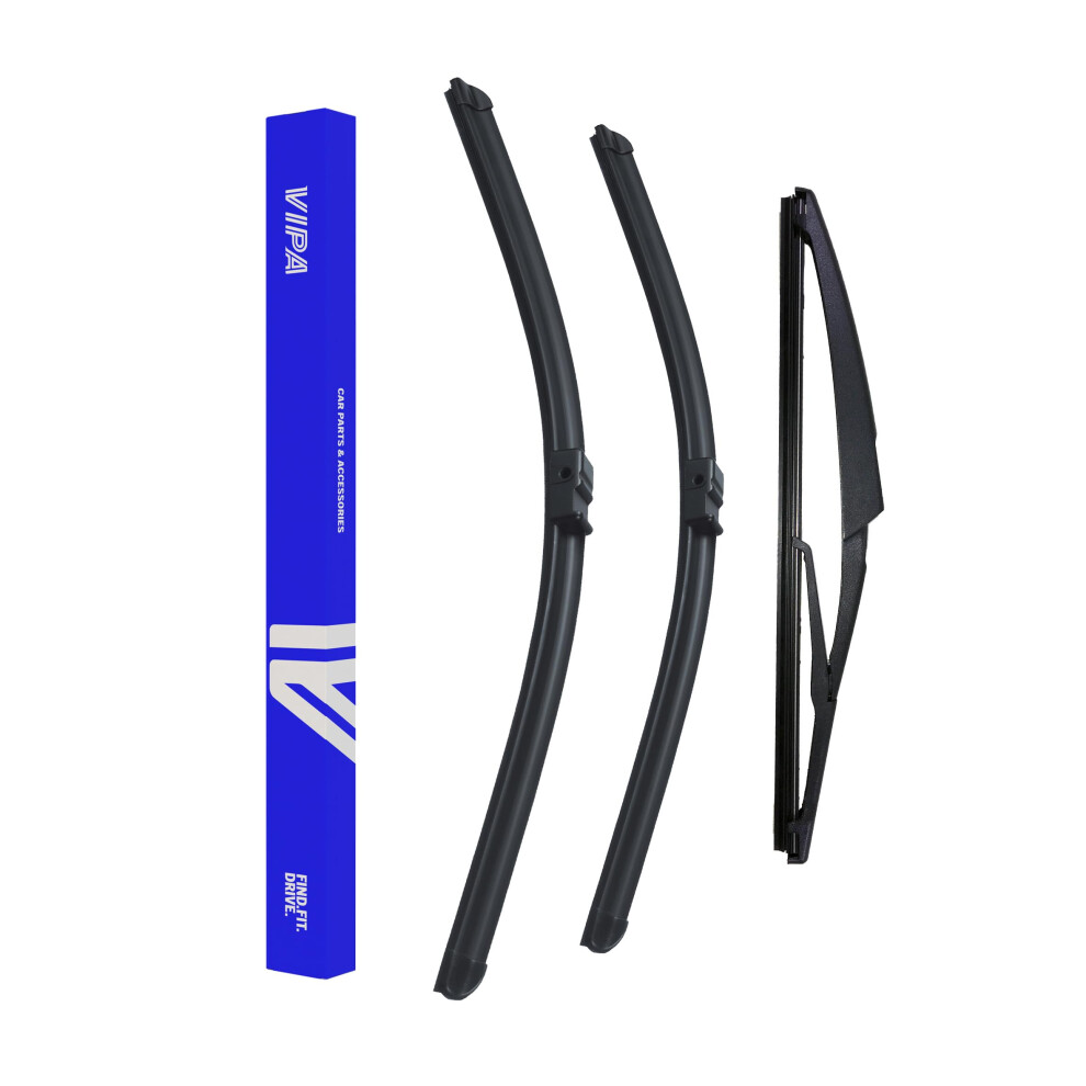 Vipa Car Parts Premium Wiper Blade Set | Fits: Bmw I3 Hatchback (Sep 2013 Onwards) | All-Weather Performance | Durable, Streak-Free Windshield Wipers 5056162288850