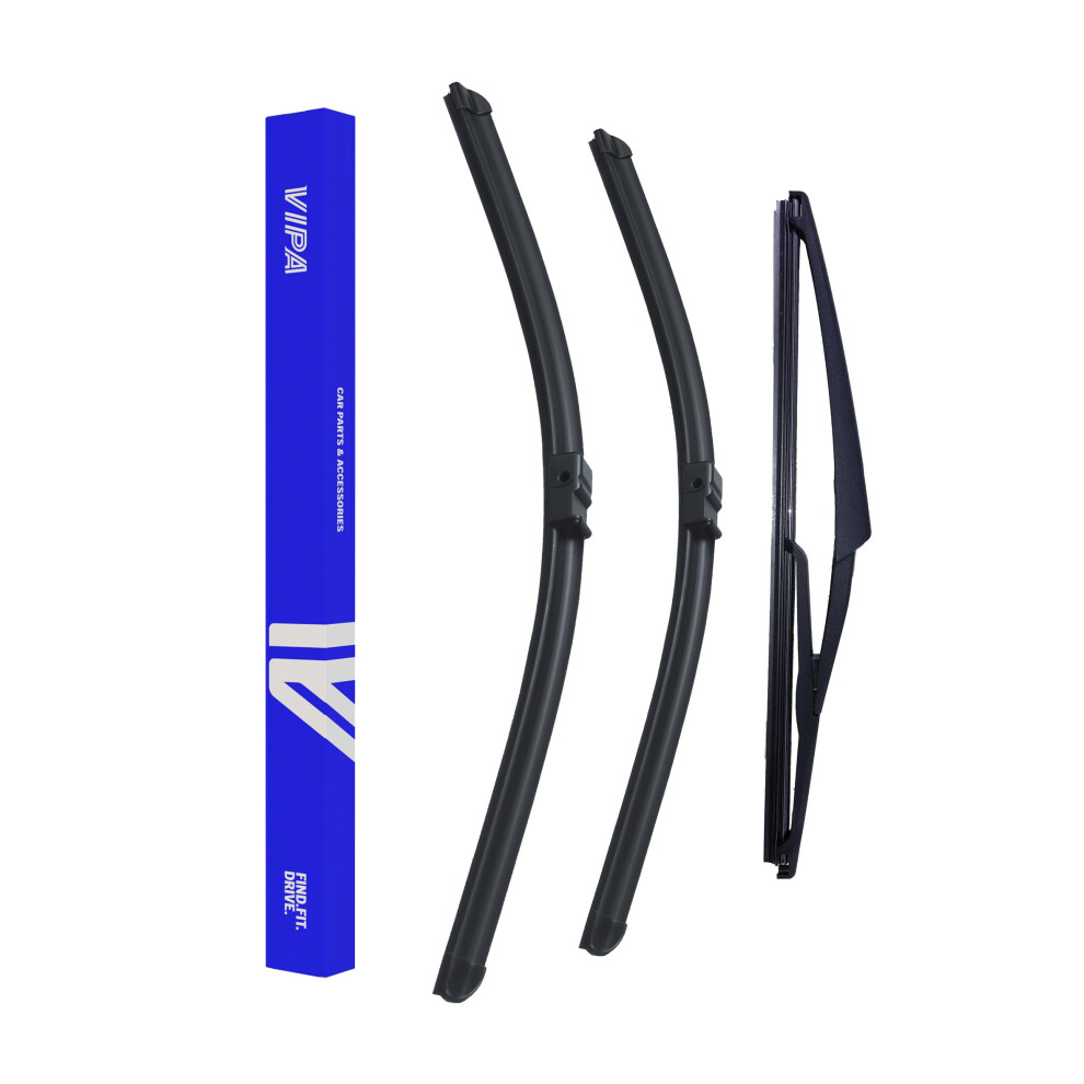 Vipa Car Parts Premium Wiper Blade Set | Fits: Peugeot 207 Sw Estate (Jun 2007 To Mar 2015) | All-Weather Performance | Durable, Streak-Free 5056162287297