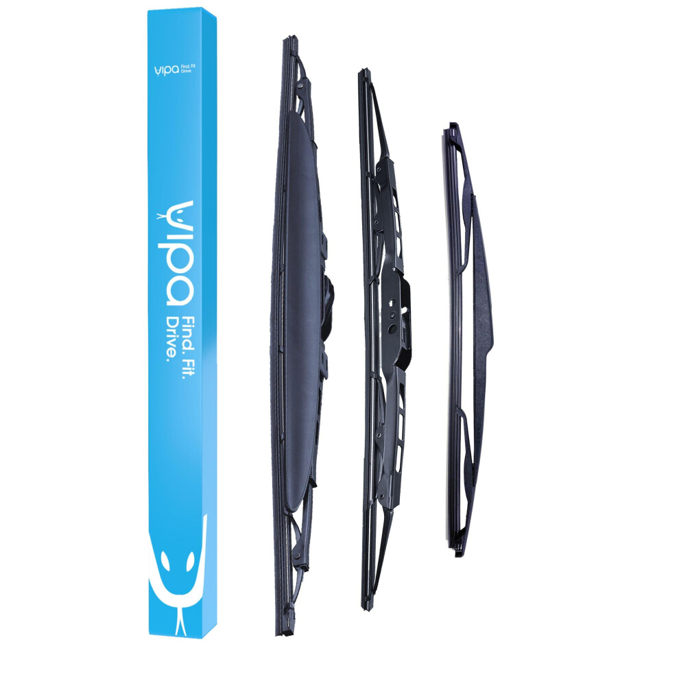 Vipa Wiper Blade Set Fits: Citroen C3 Mk1 Hatchback Apr 2002 To Aug 2010 - Easy Fit Video Tutorial 5056294224610