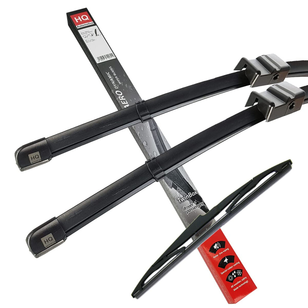 Hq Automotive Wiper Blades For Bmw I3 I01 (2013 And Later) Front Rear Kit, Adr12-032|Hq11 5056504619021