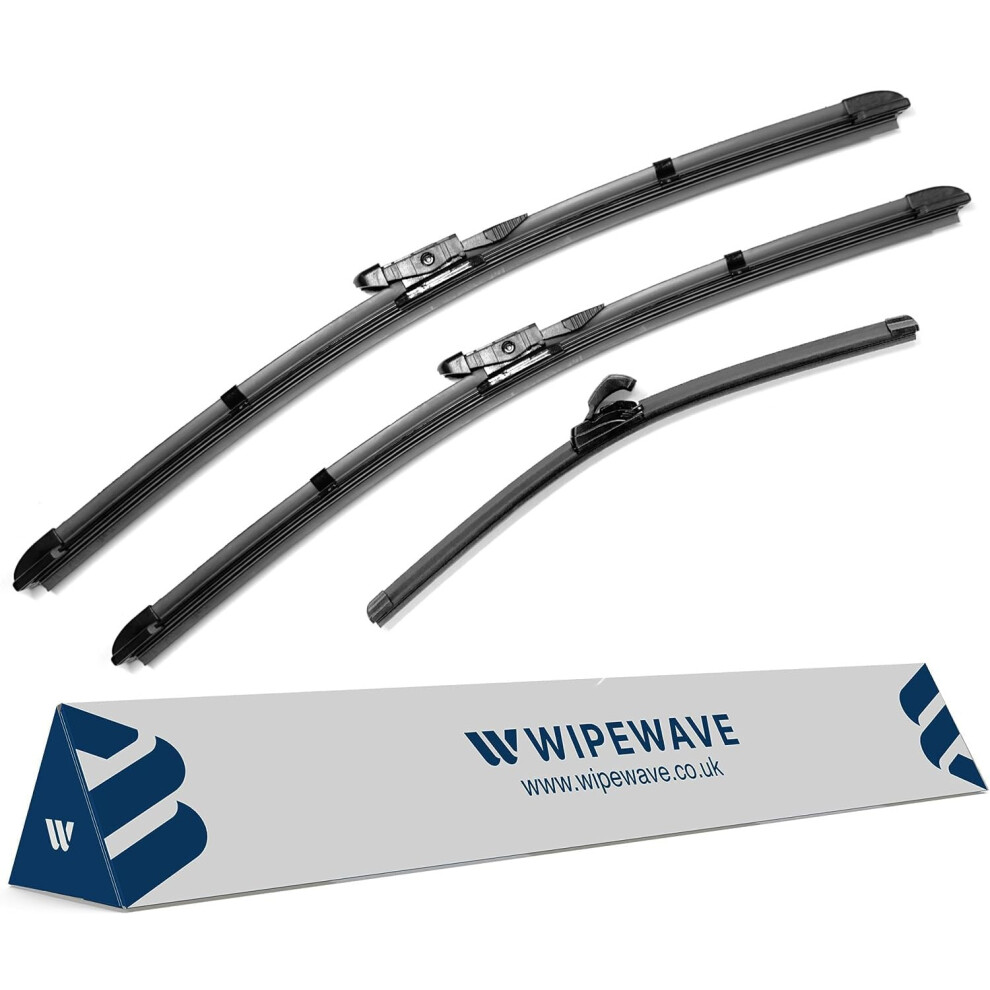 Wipewave Windscreen Wiper Blades For Vauxhall Zafira 2005-2014 Mpv, 28" 22" 14" Front And Rear Pinch Tap, Rear Special Enhanced Clarity, Easy 5056649570065