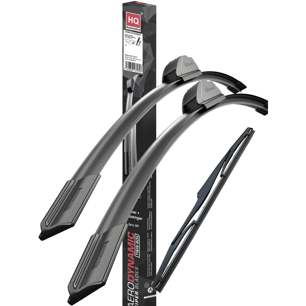 Hq Automotive Wiper Blades For Nissan 300Zx (1990-1996) Front Rear Kit, Ad12-121|Hq19 5060538796757