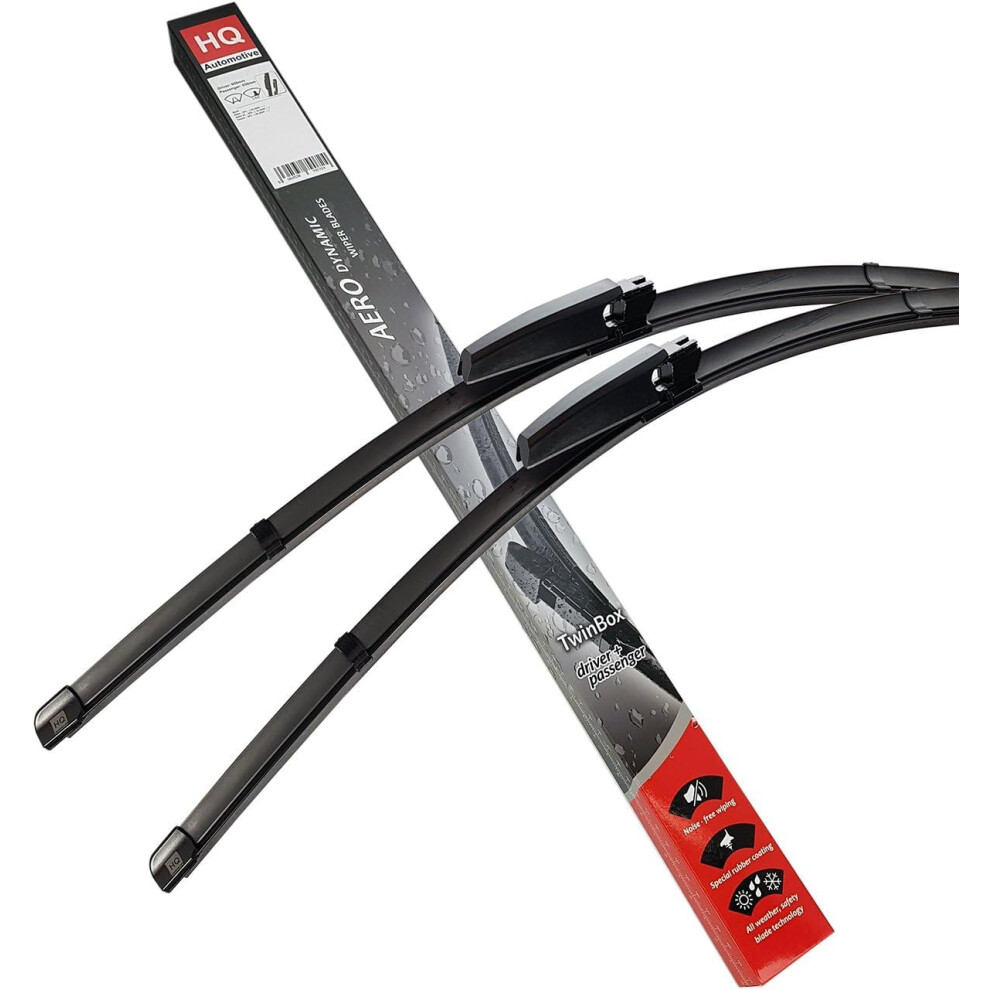 Hq Automotive Wiper Blade For Audi A4 (B6/B7) S4, A6 (C5), Mercedes C Class W203, Seat Exeo (2008-2013) Front Set, Ad22-225 5060538792261