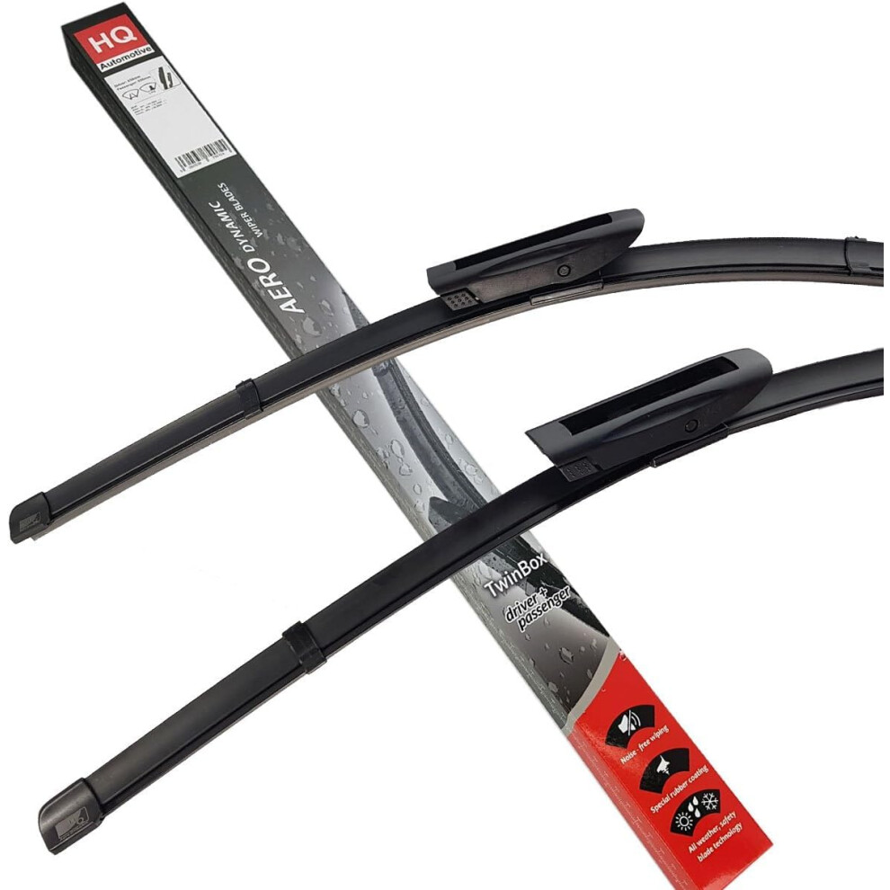 Hq Automotive Wiper Blade For Renault Twingo Mk3 (2014-Onwards), Smart Forfour, Fortwo (2014-Onwards) Front Set, Ad41-027 5060538792391